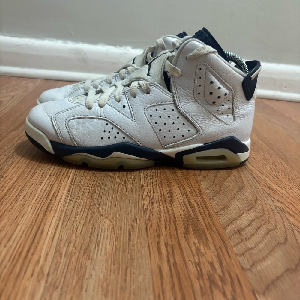 Jordan White and Black Retro High-Top Sneakers